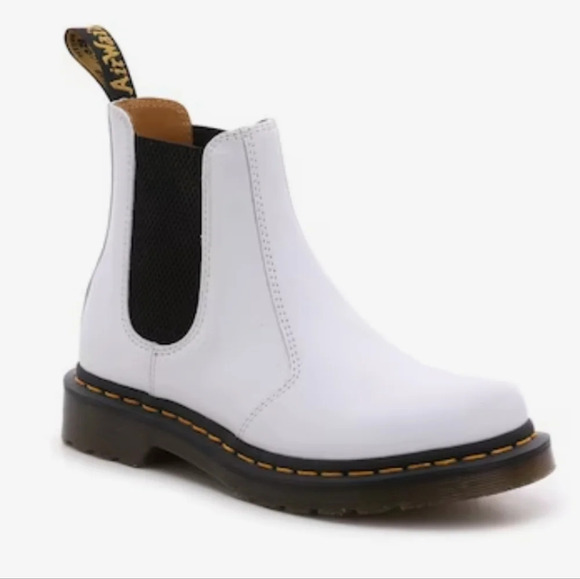 Dr. Martens 2976 Chelsea Boots White Smooth Leather - Picture 3 of 3